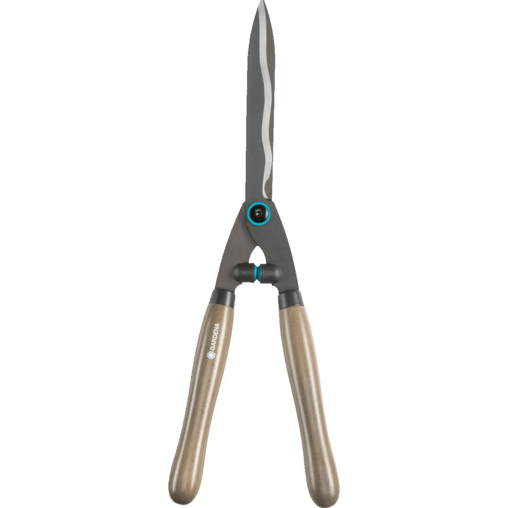 Gardena Heckenschere NatureCut: Robuste Gartenschere zum Schneiden von Hecken und dickeren Ästen, 23 cm, antihaftbeschichtete Messer, ergonomische Holzgriffe (12300-20)