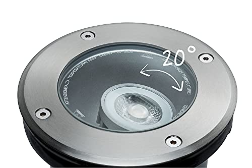 Paulmann Beleuchtungssystem Plug&Shine LED-Außeneinbauleuchte 6 W Warm-Weiß 93908 Silber 38 °