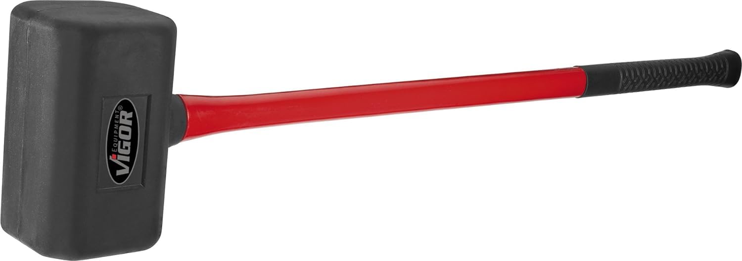 ViGOR Gummihammer 5 kg V2234 I 900 mm, Hammer-Kopf-mm 105 mm - rückschlagfrei durch Stahlkugeln, robuster Kunststoff-Hammerstiel I ideal zum Lösen festgerosteter Felgen