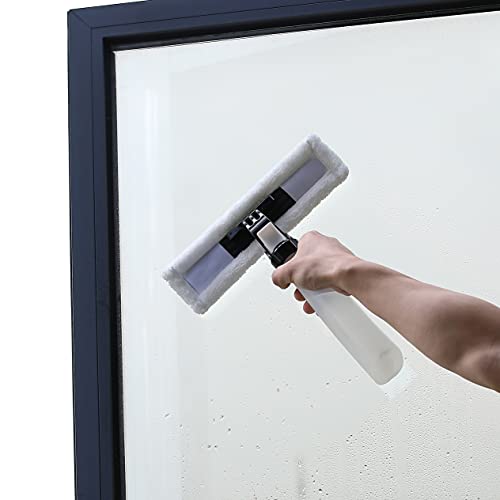 Amazon Basics Fensterstaubsauger-Set mit wiederaufladbarer Lithiumbatterie, für Fenster, Fliesen, Spiegel und Duschschwände, EU-/UK-/US-/JP-Stecker enthalten, 2 stück
