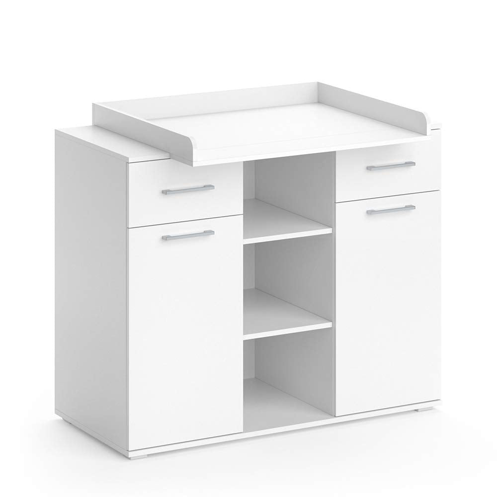 Vicco Wickelkommode Leonie, Wickelaufsatz für die Kommode, Weiß, 113 x 100 cm