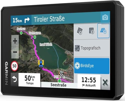 Garmin zūmo XT – wasserdichtes Motorrad-Navi für On-&Offroad mit ultrahellem 5,5“(14 cm) HD-Touchdisplay und vorinstallierter EU-Karte. Mit Adventurous Routing, Satellitenbildern