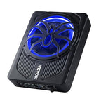 VEVOR Untersitz Auto Subwoofer 440 W 254 mm schlanker Auto Subwoofer unter dem Sitz Subsystem mit eingebautem Verstärker, Hoch-/Niedrigpegel-Eingang und Lautstärkeregler für SUVs Lkws