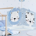 Dalber kinderlampe Pendelleuchte Hängelampe Baby Jungle Tiere Dschungeltiere, Kunststoff, Blau