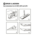 Spear & Jackson CSP4 Tischler-Putzhobel/Glätthobel Nr. 4 – Gusseisenkörper, präzisionsgefräste Auflagefläche, Klinge aus hochkohlenstoffhaltigem Stahl, für Möbelbau & Schreinerei