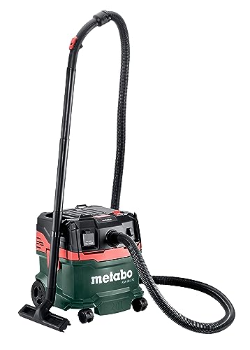 metabo Allessauger ASA 20 L PC -1200 W, 20 l Behälter, Staubklasse L - Nass-/Trockensauger mit integrierte Filterabreinigung, Gerätesteckdose, Antistatik, Mobil - 5,5 m Kabellänge