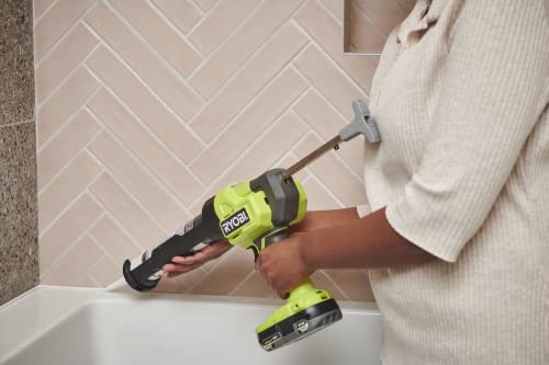 RYOBI 18V Akku-Kartuschenpresse RCG18-0, 6-stufige Geschwindigkeit, 225 kg Auspressdruck, 310 ml Kartuschen, ergonomisch, für Kleber und Dichtstoffe