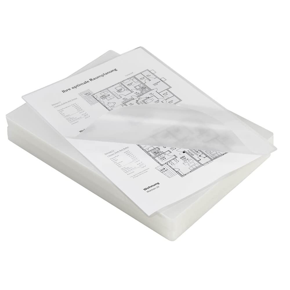 HP Premium Laminierfolien, DIN A4, 125 Micron, glänzend, transparent, zum Heißlaminieren, 100 Stück