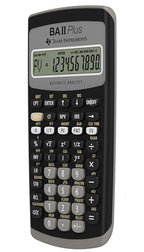 Texas Instruments BA II Plus Taschenrechner (Hosentasche, finanziell, Schwarz, Knöpfe, Akku)