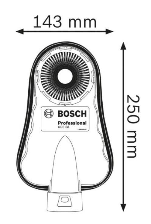 Bosch Professional Staubabsaugung GDE 68 (kompatibel mit allen bohrenden Geräten mit, max. 68 mm Bohrdurchmesser)