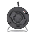 as - Schwabe Universal-Roller Leertrommel Ø285 mm mit Kabelhaspel, Feststellbremse, Fußgestell und ergonomischen Haltegriff, für diverse Kabellängen, 12121