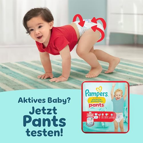 Pampers Premium Protection Größe 6, 144 Windeln, 13kg-18kg, Doppelter Schutz für die Haut und vor Auslaufen