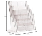 taymar 4C230X Prospektständer, Prospekthalter mit 4 Etagen im DIN A4 Hochformat, Präsentationsständer