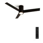 CREATE / WINDMINIMAL/Deckenventilator Schwarz mit Beleuchtung und Fernbedienung/Leise, Timer, DC-Motor, 40W, Ø132 cm, 6 Geschwindigkeiten, Sommer-Winterbetrieb