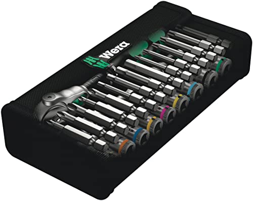 Wera Zyklop Speed-Knarrensatz 8100 SA 6, 1/4 Zoll-Antrieb, metrisch, Silber, 28-teilig, 05004016001