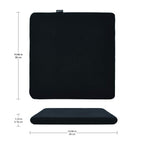 Amazon Basics Quadratisch Sitzkissen aus Memoryschaum, 38 x 38 cm, Schwarz