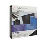 GBC PolyOpaque Umschlagmaterial, 300 Micron, A4, 100 Stück, schwarz