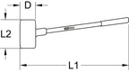 KS Tools 140.5259 Rückschlagfreier Schonhammer, XL, 4500g Farbe 182/91/85 cm