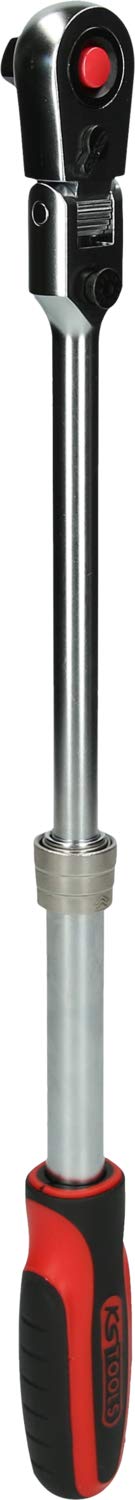 KS Tools 914.3820 3/8" SlimPOWER Teleskop-Gelenk-Umschaltknarre, 72 Zahn