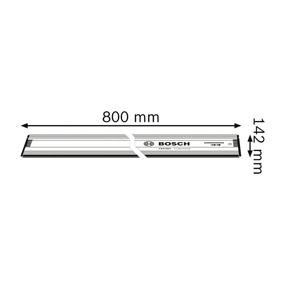 Bosch Professional Führungsschiene FSN 800 (800mm Länge, kompatibel mit Bosch Professional GKS Kreissägen G-Modellen, GKT Tauchsägen, bestimmten GST Stichsägen + GOF Fräsen mit Adapter)