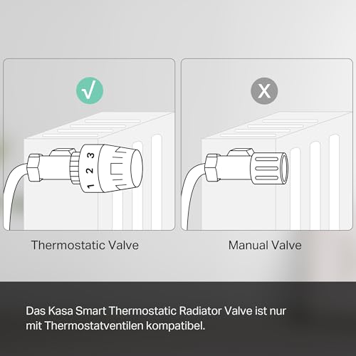 TP-Link smartes Heizkörperthermostat - Erweiterungseinheit, benötigt Kasa Hub, Heizungssteuerung (Kasa App, Zeitpläne, Geofencing, Fensteröffnungserkennung), Matter, Alexa, Apple Home