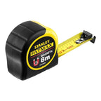 Stanley FatMax Bandmaß Blade Armor, Magnethaken (8 m Länge, Feststeller, automatischer Rücklauf, Gürtelclip) FMHT0-33868