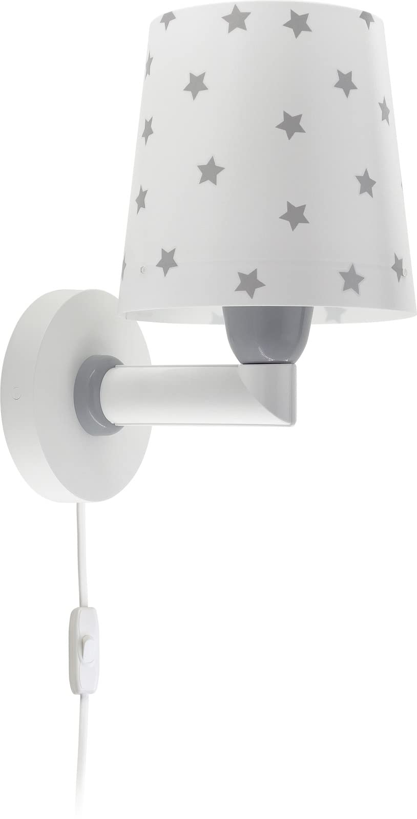 Dalber kinder Wandlampe, Kinderlampe Wandleuchte kinderzimmer Star Light Sterne Weiß 82219B, E27