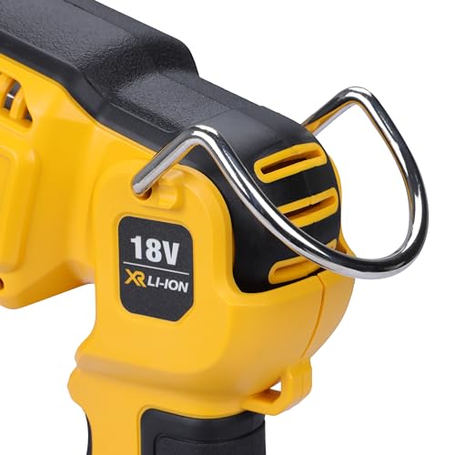 DEWALT Akku-LED-Strahler / Baustellenstrahler (18 V, max. 1.000 Lumen, max. 400 m Distanz, drei weiße und ein abgesoftete rote LED, drehbarer Lampenkopf, Lieferung ohne Akku und Ladegerät), DCL043
