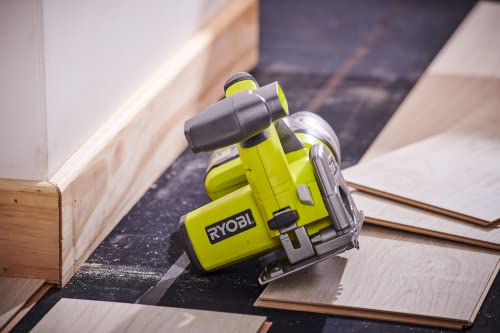 RYOBI R18MMS-0 18 V ONE+ Akku-Tauchsäge (Sägeblatt 85 mm, Schnitttiefe 0-26 mm, Bohrungsdurchmesser 15 mm, Staubabsaugvorrichtung, Zweithandgriff für zusätzliche Stabilität, ohne Akku und Ladegerät)