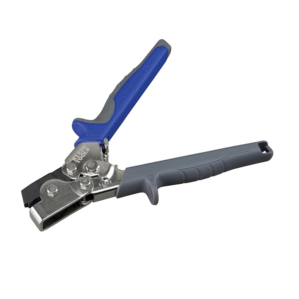 Klein Tools 86528 Stanzer-Set, Schnappverschluss-Stanzwerkzeug für Blech, Vinyl und Aluminiumverkleidungen, blau/grau