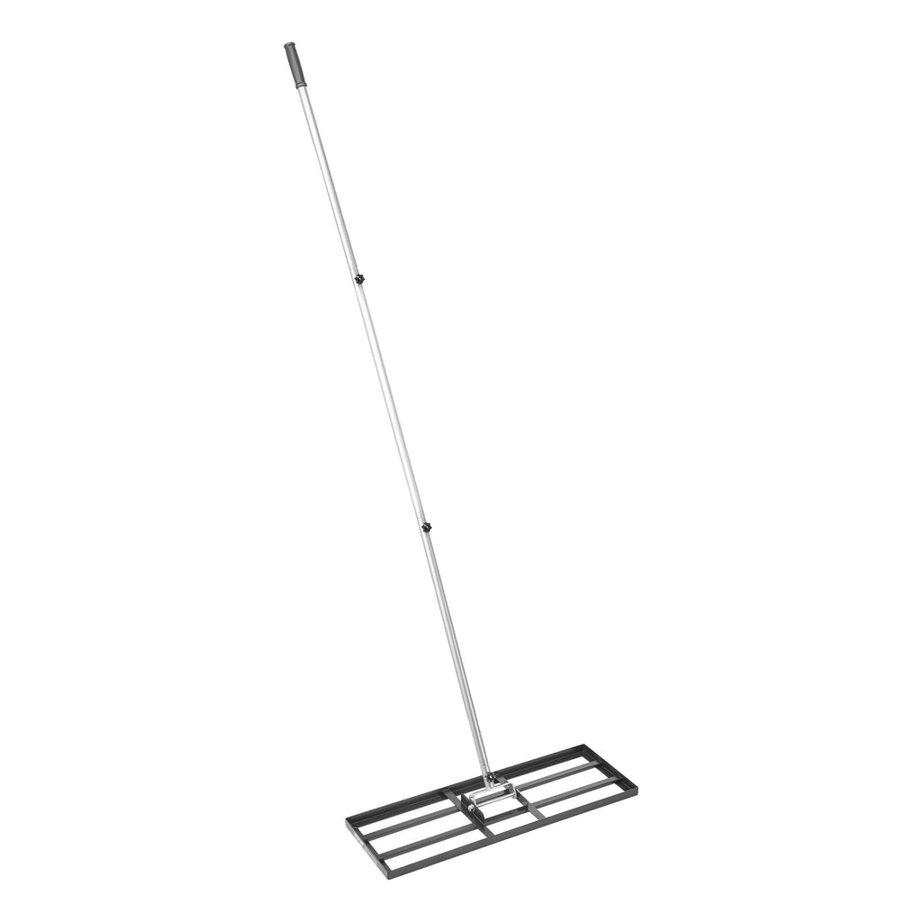 VEVOR Rasenrakel mit 213 cm Stiel, 762x254 mm Bodenplatte, Nivellierrechen aus Karbonstahl, Levelingrake, Rasen-Nivellierungsrechen für Rasenpflege, Rasen-Nivellierungsrechen, Hof und Golfplatz