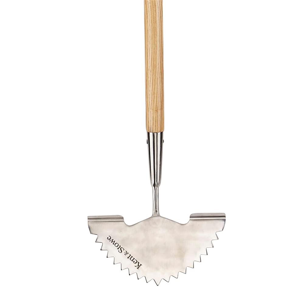 Kent & Stowe Rasenkantenstecher – Kantenschneider aus Edelstahl zum Schneiden von Rasenkanten, Kantenstecher mit Stiel aus Esche, Länge: 100 cm