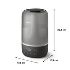 Philips Smart Humidifier - kompakt und dennoch leistungsstark mit himmelhohem Nebel, Aromatherapie, leise mit Schlaffunktion und Nachtlicht, für (Schlaf-) Räume bis zu 41m² (HU1510/03)