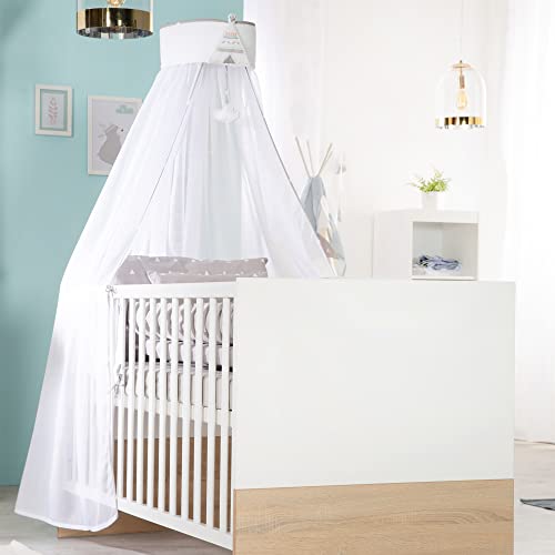 roba Kinderzimmerset 'Gabriella', 2-teilig, enthält Babybett 70x140cm & breite Wickelkommode, bicolor