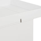 WOLTU Wickelkommode mit Wickelaufsatz, Wickeltisch, Kommode mit 3 Schubladen, Wickelaufsatz abnehmbar, mit Kippschutz, 86 cm für Lendenwirbelschutz, Weiß+Eiche