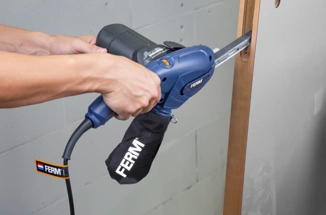 FERM Präzisionsbandschleifer 400W - Variable Geschwindigkeit - Inkl. 3 Schleifarmen und 12 Schleifbänder in einem robuster Aufbewahrungskoffe