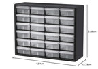 Akro-Mils 10724 Schubladenschrank aus Kunststoff mit 24 Schubladen, für Garage, Perlen-Organizer, Lego-Aufbewahrung, Lehrer-Werkzeugkasten, Make-up-Organizer und mehr, 50,8 cm B x 15,2 cm T x 40,6 cm