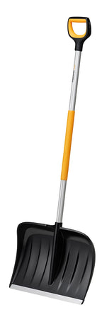 Fiskars Schneeräumer für große Schneemengen, X-series, Länge: 153,5 cm, Aluminium/Polymer, Schwarz/Orange/Grau, 1057178