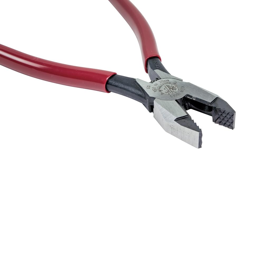 Eisenarbeiter-Zange, aggressiver Rändel, 22,9 cm kleine Werkzeuge D201-7CSTA, rot