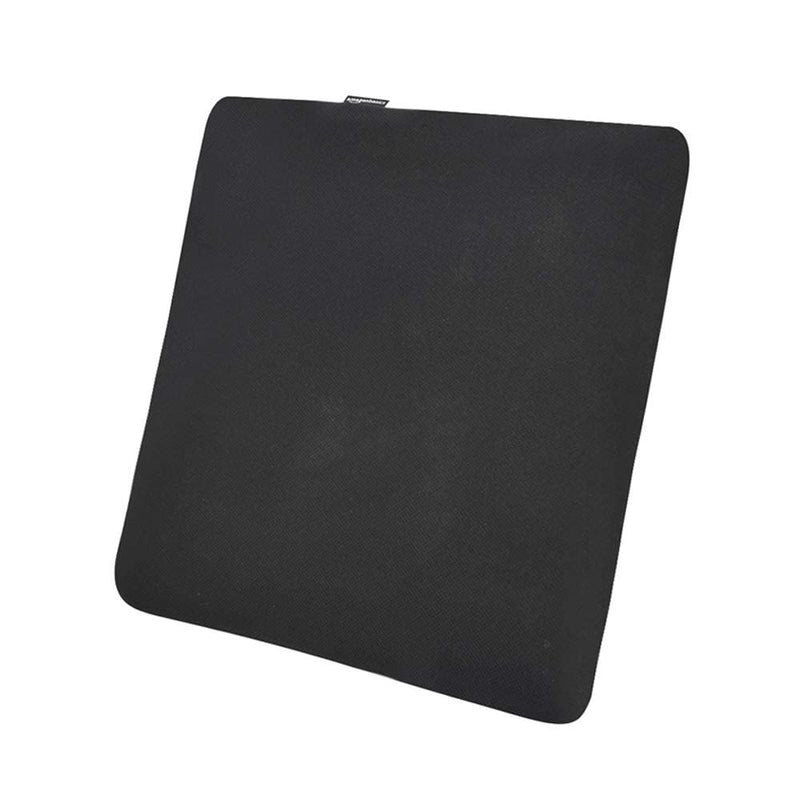 Amazon Basics Quadratisch Sitzkissen aus Memoryschaum, 38 x 38 cm, Schwarz