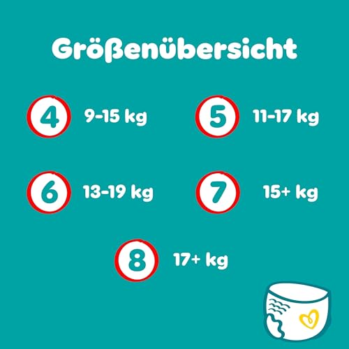 Pampers Baby-Dry Pants Größe 4, 180 Windeln, 9kg-15kg, 360 Grad Celsius Passform hilft, Auslaufen zu verhindern