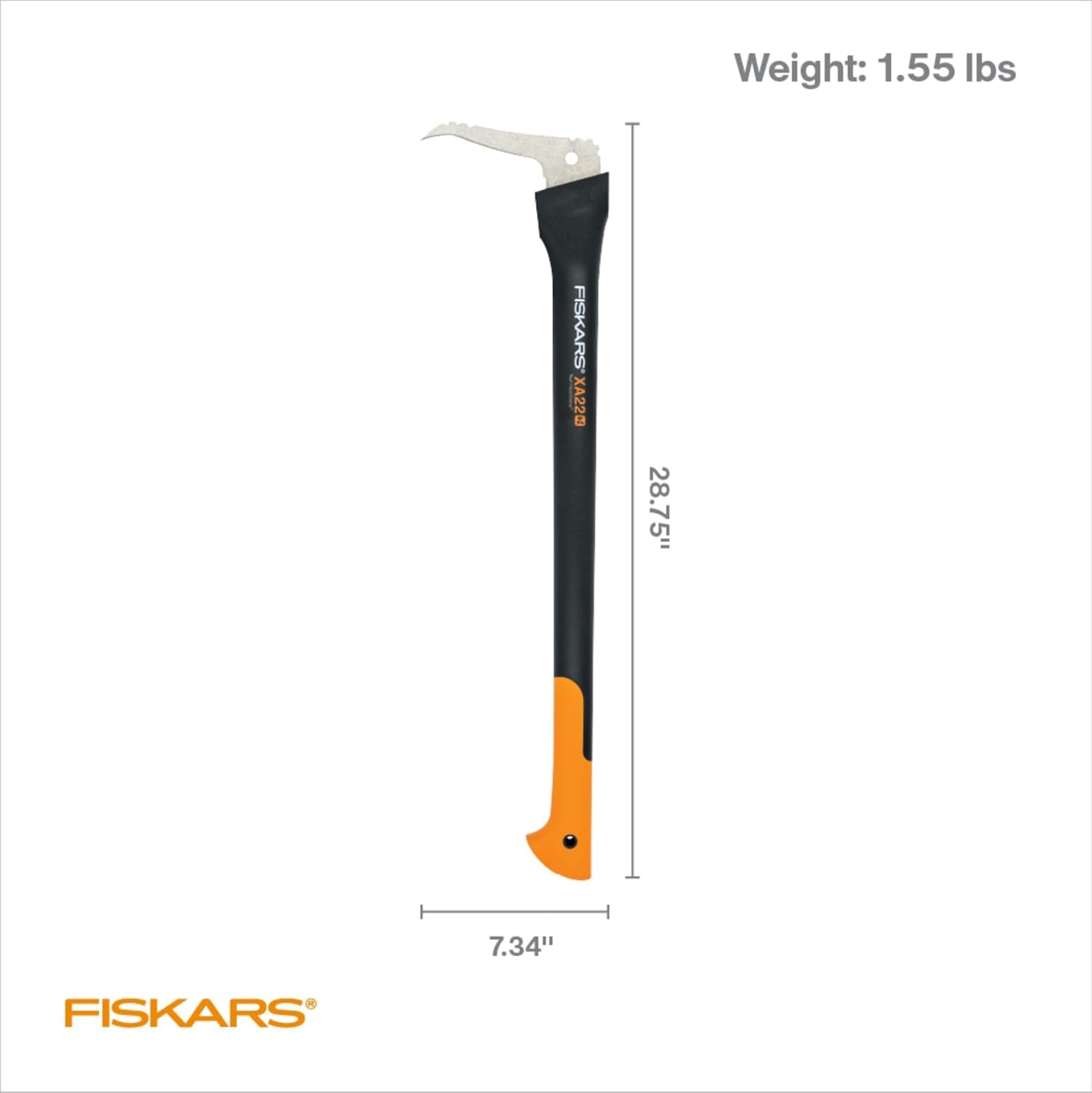 Fiskars 71,1 cm große Wasserpfeife schont Ihren Rücken – Heben, Ziehen und Laden von schweren Runden von Brennholz und gespaltenem Holz – scharfes und leichtes Pick-Werkzeug für Holzscheite –