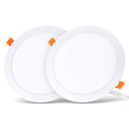 LVWIT 2x 18W Ultraslim LED Einbauleuchten, ersetzt 150W Halogen, runde Deckenleuchte mit Treiber, Neutralweiß 4000K, 1650 lm, AC 230V, Downlight/Einbaustrahler/Einbauspots (2er Pack)