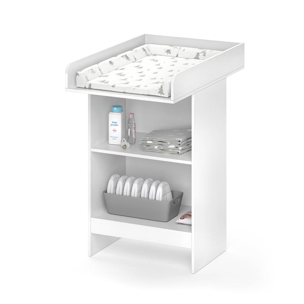 Vicco Wickelkommode Leo, Wickelaufsatz für die Kommode, Weiß, 60 x 103 cm