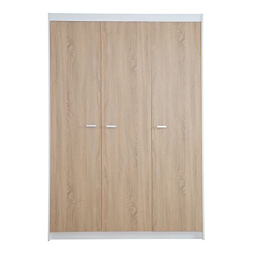 roba Zimmerset 'Gabriella', 3tlg, Bicolor, inkl. Bett 70x140cm, Wickelkommode mit 3 Schubladen, Schrank 3-türig