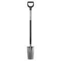 Fiskars Ergonomic Wurzelspaten, Spaten mit Sägezahnung zum Durchtrennen von Wurzeln, D-Griff, Borstahl/Kunststoff, 1066714