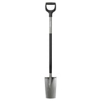 Fiskars Ergonomic Wurzelspaten, Spaten mit Sägezahnung zum Durchtrennen von Wurzeln, D-Griff, Borstahl/Kunststoff, 1066714