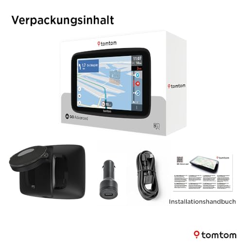 TomTom Pkw-Navi GO Advanced (6 Zoll, Stauvermeidung Dank TomTom Traffic, Weltkarten-Updates inklusive, Updates über Wi-Fi, dynamischer Fahrspurassistent, integrierte, umkehrbare Halterung)
