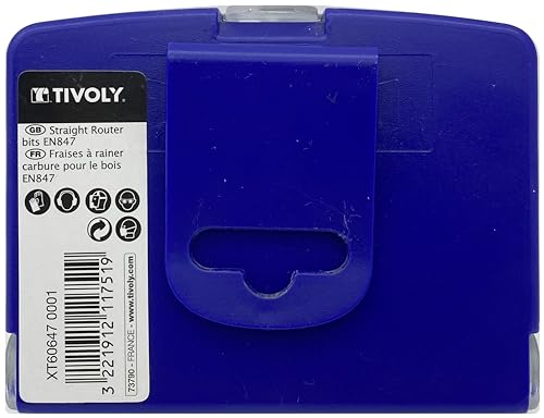 Tivoly XT606470001 Frässtifte für Oberfräse, gerade, Grau, 5-teiliges Set