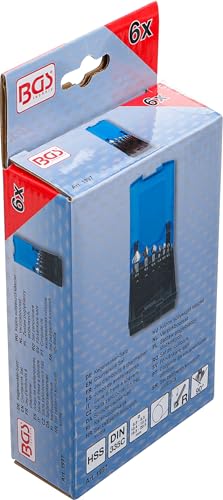 BGS 1997 | Kegelsenker-Satz | 6-tlg. | HSS | DIN 335 Form C | Ø 6,3 - 8,3 - 10,4 - 12,4 - 16,5 - 20,5 mm | inkl. Kunststoff-Kassette